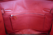 将图片加载到图库查看器，HERMES BIRKIN 30 Clemence leather Rouge garance □R刻印 Hand bag 600090222
