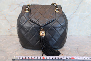 CHANEL/シャネル マトラッセフリンジチェーンショルダーバッグ ラムスキン ブラック/ゴールド金具 ショルダーバッグ 700080116