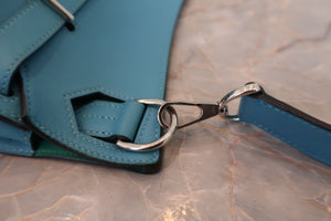HERMES／エルメス ジプシエール28 ヴォースイフト ブルーノール/ヴェールヴェローヌ D刻印 ショルダーバッグ 700070075