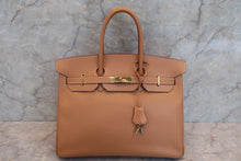 将图片加载到图库查看器，HERMES BIRKIN 35 Graine Couchevel leather Natural □E刻印 Hand bag 600090213
