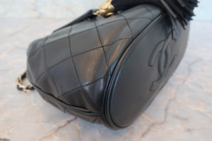 CHANEL/シャネル マトラッセフリンジチェーンショルダーバッグ ラムスキン ブラック/ゴールド金具 ショルダーバッグ 700080116