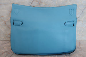 HERMES／エルメス ジプシエール28 ヴォースイフト ブルーノール/ヴェールヴェローヌ D刻印 ショルダーバッグ 700070075