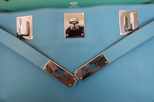 HERMES／エルメス ジプシエール28 ヴォースイフト ブルーノール/ヴェールヴェローヌ D刻印 ショルダーバッグ 700070075