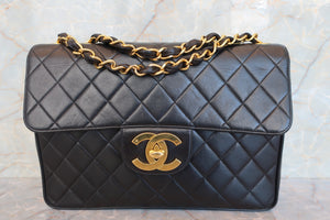 CHANEL/シャネル 中マトラッセシングルフラップチェーンショルダーバッグ ラムスキン ブラック/ゴールド金具 ショルダーバッグ 700040023