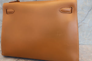 HERMES／エルメス ケリー32 ボックスカーフ ナチュラル □F刻印 ショルダーバッグ 700050212