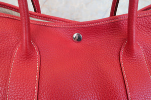 HERMES／エルメス ガーデンパーティPM ネゴンダ ルージュガランス □L刻印 トートバッグ 700070107