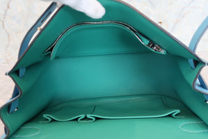 HERMES／エルメス ジプシエール28 ヴォースイフト ブルーノール/ヴェールヴェローヌ D刻印 ショルダーバッグ 700070075