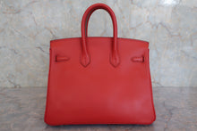 将图片加载到图库查看器，HERMES BIRKIN 25 Swift leather Sanguine □R刻印 Hand bag 800050107
