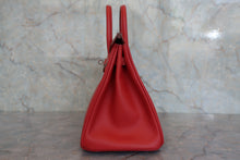 将图片加载到图库查看器，HERMES BIRKIN 25 Swift leather Sanguine □R刻印 Hand bag 800050107
