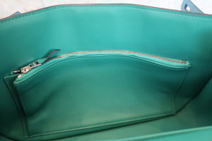 HERMES／エルメス ジプシエール28 ヴォースイフト ブルーノール/ヴェールヴェローヌ D刻印 ショルダーバッグ 700070075