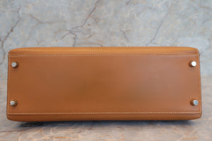HERMES／エルメス ケリー32 ボックスカーフ ナチュラル □F刻印 ショルダーバッグ 700050212