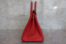 将图片加载到图库查看器，HERMES BIRKIN 25 Swift leather Sanguine □R刻印 Hand bag 800050107
