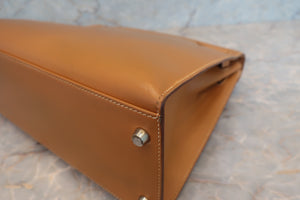 HERMES／エルメス ケリー32 ボックスカーフ ナチュラル □F刻印 ショルダーバッグ 700050212