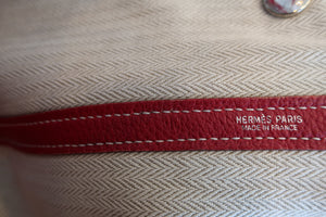 HERMES／エルメス ガーデンパーティPM ネゴンダ ルージュガランス □L刻印 トートバッグ 700070107