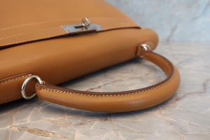 HERMES／エルメス ケリー32 ボックスカーフ ナチュラル □F刻印 ショルダーバッグ 700050212