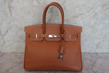 將圖片載入圖庫檢視器 HERMES／エルメス バーキン35 ヴォーエプソン ゴールド □M刻印 ハンドバッグ 700020090
