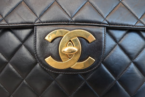 CHANEL/シャネル 中マトラッセシングルフラップチェーンショルダーバッグ ラムスキン ブラック/ゴールド金具 ショルダーバッグ 700040023