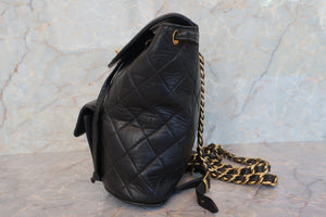 CHANEL/シャネル マトラッセチェーンリュック ラムスキン ブラック/ゴールド金具 リュック 700080062