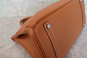 HERMES／エルメス バーキン35 ヴォーエプソン ゴールド □M刻印 ハンドバッグ 700020090