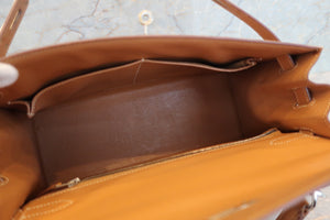 HERMES／エルメス ケリー32 ボックスカーフ ナチュラル □F刻印 ショルダーバッグ 700050212
