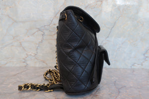 CHANEL/シャネル マトラッセチェーンリュック ラムスキン ブラック/ゴールド金具 リュック 700080062