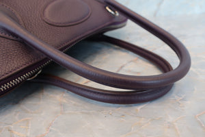 HERMES BOLIDE 35 Clemence leather Raisin □F刻印 Shoulder bag 700070056