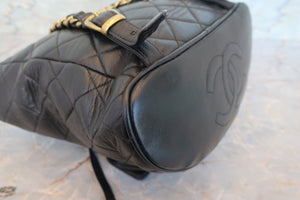 CHANEL/シャネル マトラッセチェーンリュック ラムスキン ブラック/ゴールド金具 リュック 700080062