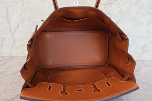 HERMES／エルメス バーキン35 ヴォーエプソン ゴールド □M刻印 ハンドバッグ 700020090