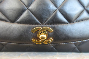 CHANEL/シャネル ダイアナマトラッセチェーンショルダーバッグ ラムスキン ブラック/ゴールド金具 ショルダーバッグ 700060193