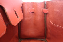 将图片加载到图库查看器，HERMES BIRKIN 25 Swift leather Sanguine □R刻印 Hand bag 800050107
