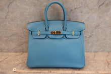 Load image into Gallery viewer, HERMES BIRKIN 25 Swift leather Blue du nord D Engraving Hand bag 600090246
