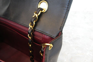 CHANEL/シャネル ダイアナマトラッセチェーンショルダーバッグ ラムスキン ブラック/ゴールド金具 ショルダーバッグ 700060193