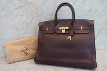 将图片加载到图库查看器，HERMES BIRKIN 40 Buffalo leather Brown □C刻印 Hand bag 600100204
