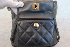 CHANEL/シャネル マトラッセチェーンリュック ラムスキン ブラック/ゴールド金具 リュック 700080062