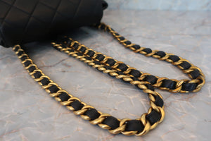 CHANEL Matelasse chain back pack Lambskin Black/Gold hadware Back pack 600040185