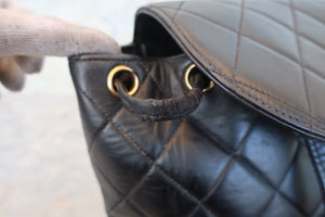 CHANEL/シャネル マトラッセチェーンリュック ラムスキン ブラック/ゴールド金具 リュック 700080062