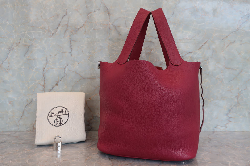 HERMES／エルメス ピコタンロックGM トリヨンクレマンス ルビー □N刻印 ハンドバッグ 700070043