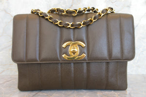 CHANEL/シャネル マドモアゼルチェーンショルダーバッグ キャビアスキン カーキ/ゴールド金具 ショルダーバッグ 700060175