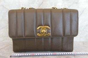 CHANEL/シャネル マドモアゼルチェーンショルダーバッグ キャビアスキン カーキ/ゴールド金具 ショルダーバッグ 700060175