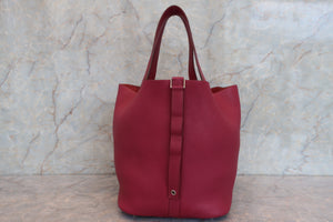 HERMES／エルメス ピコタンロックGM トリヨンクレマンス ルビー □N刻印 ハンドバッグ 700070043