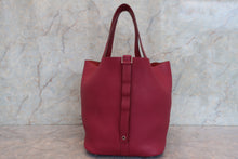 将图片加载到图库查看器，HERMES PICOTIN LOCK GM Clemence leather Ruby □N刻印 Hand bag 700070043
