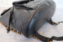Load image into Gallery viewer, CHANEL Matelasse Chain back pack Lambskin Black/Gold hadware Back pack 700120055
