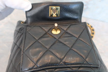 Load image into Gallery viewer, CHANEL Matelasse chain back pack Lambskin Black/Gold hadware Back pack 600040185
