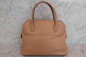 HERMES／BOLIDE 31 Clemence leather Tabac camel □L刻印 Shoulder bag 600070035