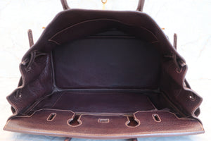 HERMES BIRKIN 40 Buffalo leather Brown □C刻印 Hand bag 600100204