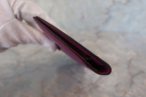 HERMES Bearn Soufflet Epsom leather Cyclamen □K Engraving Wallet 600010075
