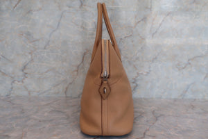 HERMES／BOLIDE 31 Clemence leather Tabac camel □L Engraving Shoulder bag 600070035