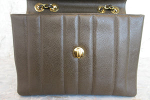 CHANEL/シャネル マドモアゼルチェーンショルダーバッグ キャビアスキン カーキ/ゴールド金具 ショルダーバッグ 700060175