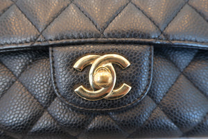 CHANEL/シャネル マトラッセＷフラップＷチェーンショルダーバッグ キャビアスキン ブラック/ゴールド金具 ショルダーバッグ 700080073