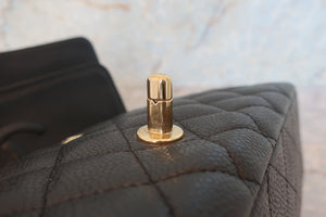 CHANEL/シャネル マトラッセＷフラップＷチェーンショルダーバッグ キャビアスキン ブラック/ゴールド金具 ショルダーバッグ 700080073